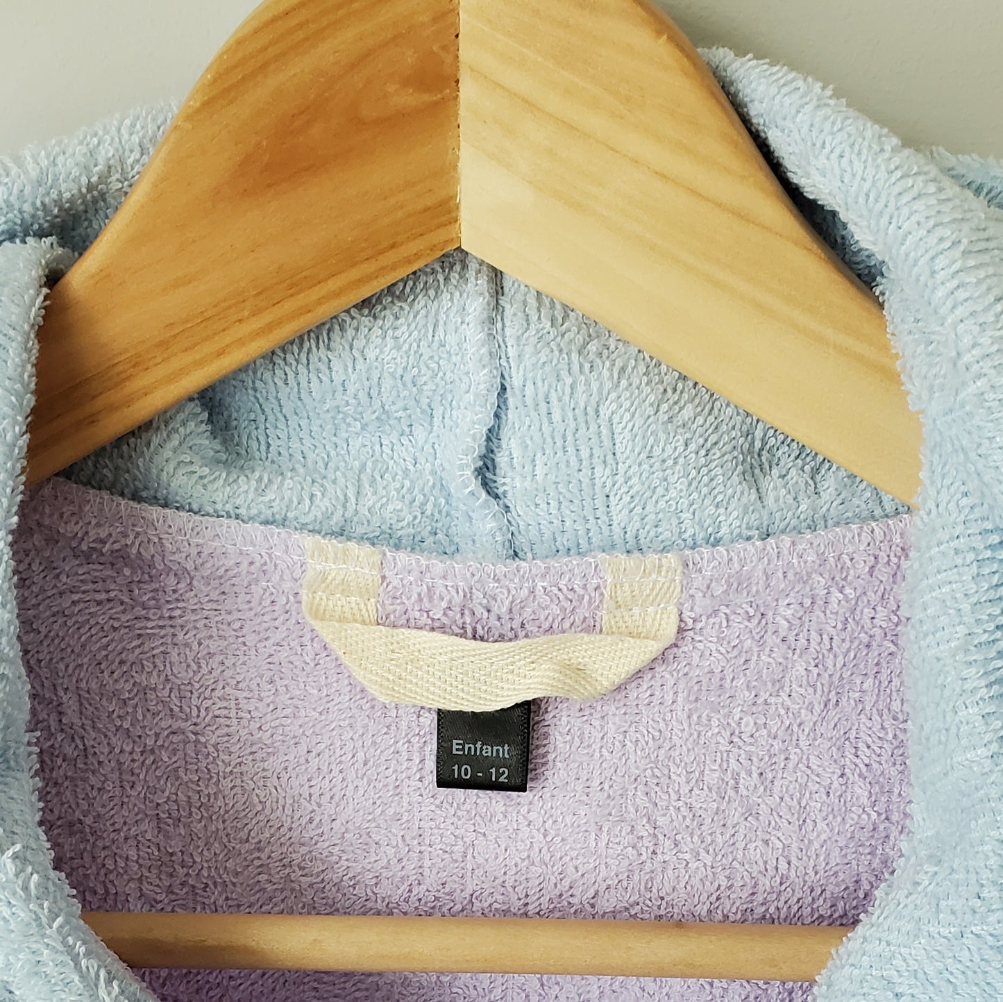 Poncho sans poche // lila et bleu // 10-12 ans