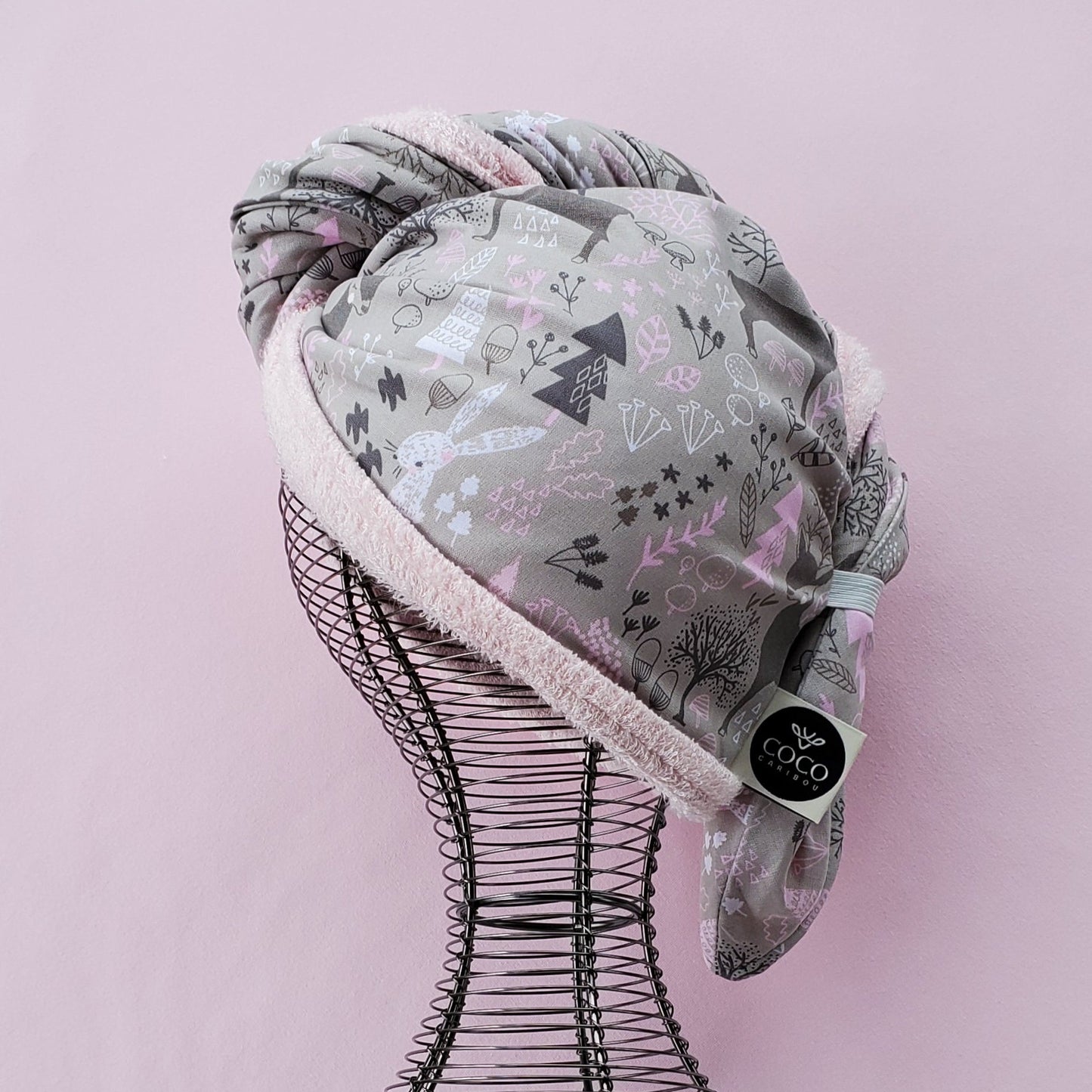 Animaux gris et rose